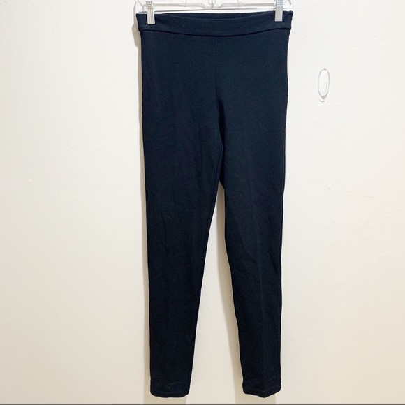 MAX MARA Black Stretch Viscose Slim Side Zip Pants